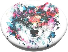 img 2 attached to 🐺 Волк PopSockets PopGrip: Расширяемая подставка и захват с возможностью замены верхней части