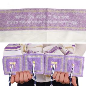 img 3 attached to Tallit Prayer Shawl Israel Spelled Women's Accessories for Scarves & Wraps