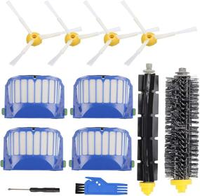 img 4 attached to 🧹 iRobot Roomba 600 500 Series Replacement Parts: Replenishment Kit with 4 Filters, 4 Side Brushes, 1 Bristle Brush, and 1 Beater Brush