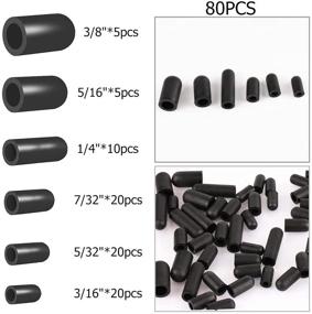 img 3 attached to 80 Piece Vacuum Hose Cap Assortment for Automotive Carburetor Vacuum Plugs & Intake Manifold Fittings - 6 Sizes Included