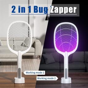 img 2 attached to 🦟 Heixar 2 in 1 Bug Zapper: Powerful Electric Fly Swatter & Mosquito Killer, Indoor/Outdoor, 2500 Volts