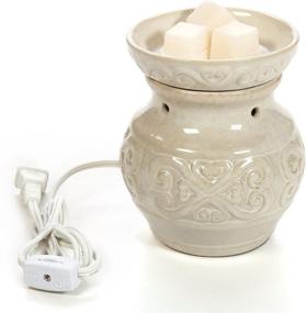 img 1 attached to Hosley 6 Inch Cream Ceramic Electric Candle Warmer - Perfect Wedding, Spa, and Aromatherapy Gift for Wax Melts, Essential Oils, and Fragrance Oils (O4)