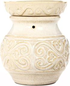 img 4 attached to Hosley 6 Inch Cream Ceramic Electric Candle Warmer - Perfect Wedding, Spa, and Aromatherapy Gift for Wax Melts, Essential Oils, and Fragrance Oils (O4)