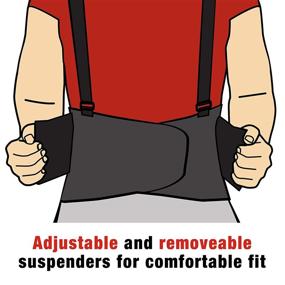 img 1 attached to 🔧 ACE Work Belt Back Support - Providing Optimal Back Support for Workplace Lifting, One Size Fits Most