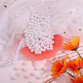 img 1 attached to 💎 Suream Vase Fillers Pearl: 1300Pcs White Pearls for Makeup Brush Holder, Table Scatter, Home Decoration & More!