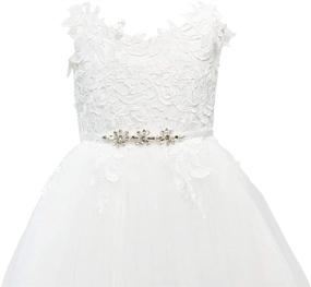 img 1 attached to Stunning Miama Straps: Perfect for Wedding Flower Girls' Bridesmaid Clothing