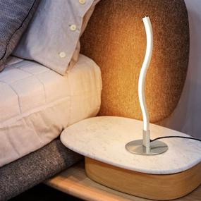 img 3 attached to 💡 Spiral Design LED Table Lamp by DLLT - Modern Warm White 3000K Desk Lamp with Metal Base, 1.52m Cable, 6W 350LM - Nightstand, Bedroom, Office, Living Room, Home Decor