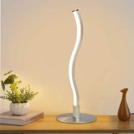 💡 spiral design led table lamp by dllt - modern warm white 3000k desk lamp with metal base, 1.52m cable, 6w 350lm - nightstand, bedroom, office, living room, home decor логотип