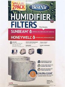 img 2 attached to 🌬️ High Performance BestAir H75-2 Pack: Holmes Replacement Paper Wick Filter, Ideal for Effective Humidification - 7.9x2.6x14 inches