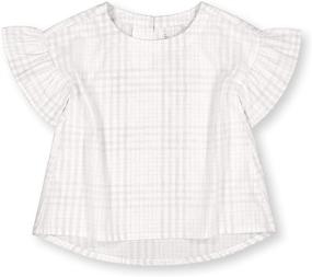 img 4 attached to 👚 Stylish Ruffle Sleeve Girls' Tops, Tees & Blouses by Hope Henry