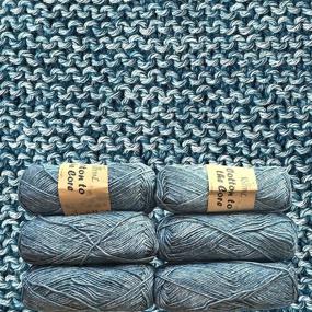 img 4 attached to 🧶 Soft & Durable Cotton Knitting Yarn, Perfect for Babies - 6 Skeins, 852 Yards - Light Worsted Gauge #3 (Jean Blue)