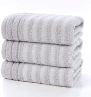 🛁 premium bathroom hand towels - dyholiland 100% cotton soft & absorbent, size 13"x29" (gray, 3-pack) logo