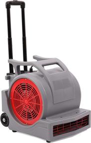 img 4 attached to 💨 Powerful & Efficient MOUNTO 3-Speed 1Hp Air Mover Floor Carpet Dryer - 4000+ CFMfm, Grey