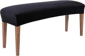 img 4 attached to Enhance your Dining Décor with Colorxy Velvet Bench Covers