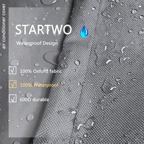 img 2 attached to 🌬️ STARTWO Waterproof Air Conditioner Cover - Gray | Heavy Duty & Durable | Elastic Bottom for Secure Fit | Year-Round Protection | W34in x D34in x H31in