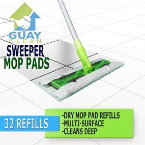 img 3 attached to Guay Clean Sweeper Disposable Dry Mop Pad Refills for Multi-Surface Floor Mopping and Cleaning, 11.6 x 8 Inches, Pack of 32