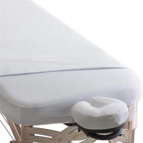 img 4 attached to 🛏️ EARTHLITE Deluxe Microfiber Massage Sheet Set - Smooth, Wrinkle-Free, Fast Drying, 3-Piece Bundle (Fitted Sheet, Top Sheet, and Face Pillow Cover)