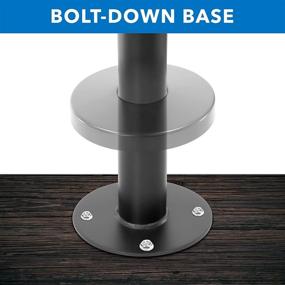 img 1 attached to 📺 Bolt Down Stand for Desk, Desktop, and Tabletop | MOUNT-IT! Flat Screen TV Swivel Tabletop Mount [23"-43" Screens] | VESA Mount up to 200x200mm | Steel, Black