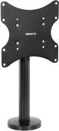 📺 bolt down stand for desk, desktop, and tabletop | mount-it! flat screen tv swivel tabletop mount [23"-43" screens] | vesa mount up to 200x200mm | steel, black logo