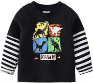 👕 stylish artmine color block t-shirts: long sleeve round neck for boys logo