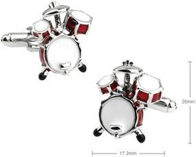 img 3 attached to Mens Drum Music Cufflinks Birthday