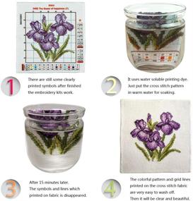 img 1 attached to 🧵 Printed Cross Stitch Kits: 11CT 9X9 Inch 100% Cotton - Easy Patterns for Girls Crafts - Holiday Gift - DIY Embroidery Starter Kits - DMC Stamped Cross-Stitch Supplies - Needlework Tiger and Bee