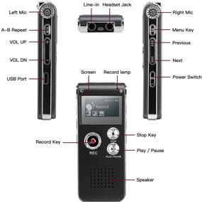 img 2 attached to Portable USB Rechargeable 8GB Digital Voice Recorder by SLEPPGO - Digital Audio and MP3 Player ideal for Meetings, Interviews, and Lectures (Black)