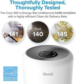 img 2 attached to LEVOIT Air Purifier: Powerful H13 True HEPA Filter for Allergies, Pets, Smoke, and Odor Elimination in Bedroom - 99.97% Dust, Mold, Pollen Removal - 24db Filtration System - White