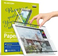 📱 elecom pencil-feel screen protector for 10.2" ipad (2020/2019): removable, reusable, anti-blue light, anti-glare, anti-fingerprints, compatible with apple pencil logo