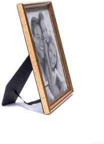 img 2 attached to 🖼️ Malden International Designs Classic Wood Picture Frame, Elegant Gold Finish, Ideal for 8x10 Photos