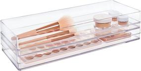 img 4 attached to 🗄️ Efficient Storage Solution: STORi Clear Plastic Drawer Organizers - Set of 2 (15"x 6"x 2")