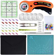 🧵 complete 147pcs rotary cutter tool kit for sewing and quilting - 45mm fabric cutter set with 5pcs blades, cutting mat, patchwork ruler, carving knife, scissors, sewing clips, sewing straight pins, full toolset logo