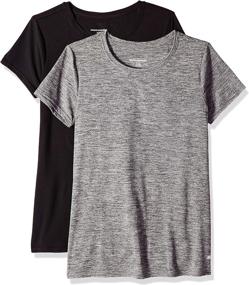 img 4 attached to 👚 Amazon Essentials Women's 2-Pack Tech Stretch Short-Sleeve Crewneck T-Shirt: Ultimate Comfort and Style Combo