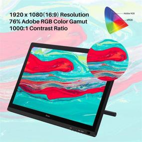 img 1 attached to Artisul D22S 21.5 inch Graphic Tablet with Screen Pen Display - Enhanced Pen Sensitivity, 60° Tilt, 1920x1080 FHD Graphic Drawing Monitor, Adjustable Stand - 100% sRGB Coverage