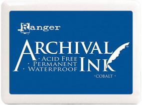 img 1 attached to 🔷 Ranger Archival Jumbo Ink Pad #3-Кобальт: Яркая и долговечная краска для всех ваших творческих нужд