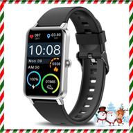 📱 ip68 waterproof smart watch 1.57" touch screen fitness tracker with heart rate monitor, sleep monitor, stopwatch, pedometer – sports health tracker and activity smartwatch for men and women. compatible with android and ios phones. логотип