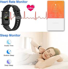 img 2 attached to 📱 IP68 Waterproof Smart Watch 1.57" Touch Screen Fitness Tracker with Heart Rate Monitor, Sleep Monitor, Stopwatch, Pedometer – Sports Health Tracker and Activity Smartwatch for Men and Women. Compatible with Android and iOS Phones.