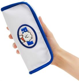 img 3 attached to 🐰 Adorable BT21 RJ Character Pencil Case/Multi-purpose Bag - Blue/White with Zipper