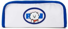 img 4 attached to 🐰 Adorable BT21 RJ Character Pencil Case/Multi-purpose Bag - Blue/White with Zipper