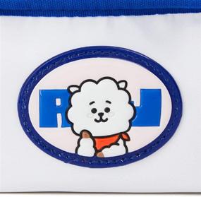 img 1 attached to 🐰 Adorable BT21 RJ Character Pencil Case/Multi-purpose Bag - Blue/White with Zipper