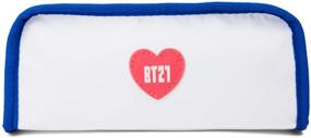 img 2 attached to 🐰 Adorable BT21 RJ Character Pencil Case/Multi-purpose Bag - Blue/White with Zipper