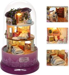 img 4 attached to 🏠 Enchanting Miniature Dollhouse Furniture for Christmas and Valentine's Day
