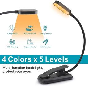 img 3 attached to Enhance Your Bedtime Reading Experience with Idefair Book Light: Adjustable Brightness & Eye Protection, Ideal for Kids and Adults!