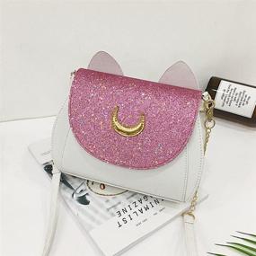 img 3 attached to 👜 Lovely Moonlitt Luna Cosplay Sailor Moon Handbags: Cat Ears Crossbody Shoulder Bags for Women