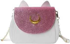 img 4 attached to 👜 Lovely Moonlitt Luna Cosplay Sailor Moon Handbags: Cat Ears Crossbody Shoulder Bags for Women