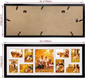 img 3 attached to 2 Pack Collage Picture Frames, Black, Display Eight 4x6 Pictures, One 8x10 Photo, Wall Mounting