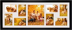 img 2 attached to 2 Pack Collage Picture Frames, Black, Display Eight 4x6 Pictures, One 8x10 Photo, Wall Mounting