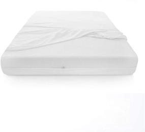 img 4 attached to 🛌 Waterproof Queen Size Continental Sleep Box Spring Protector Cover, Fits Mattress Size 10-13, White