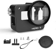 чехол luxebell из алюминиевого сплава для защиты gopro hero 7 6 5 при съемке видеоблога - черный логотип