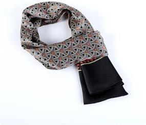 img 3 attached to 🧣 Black and White Charmeuse Satin Scarf for Men - Enhance Your Accessory Collection